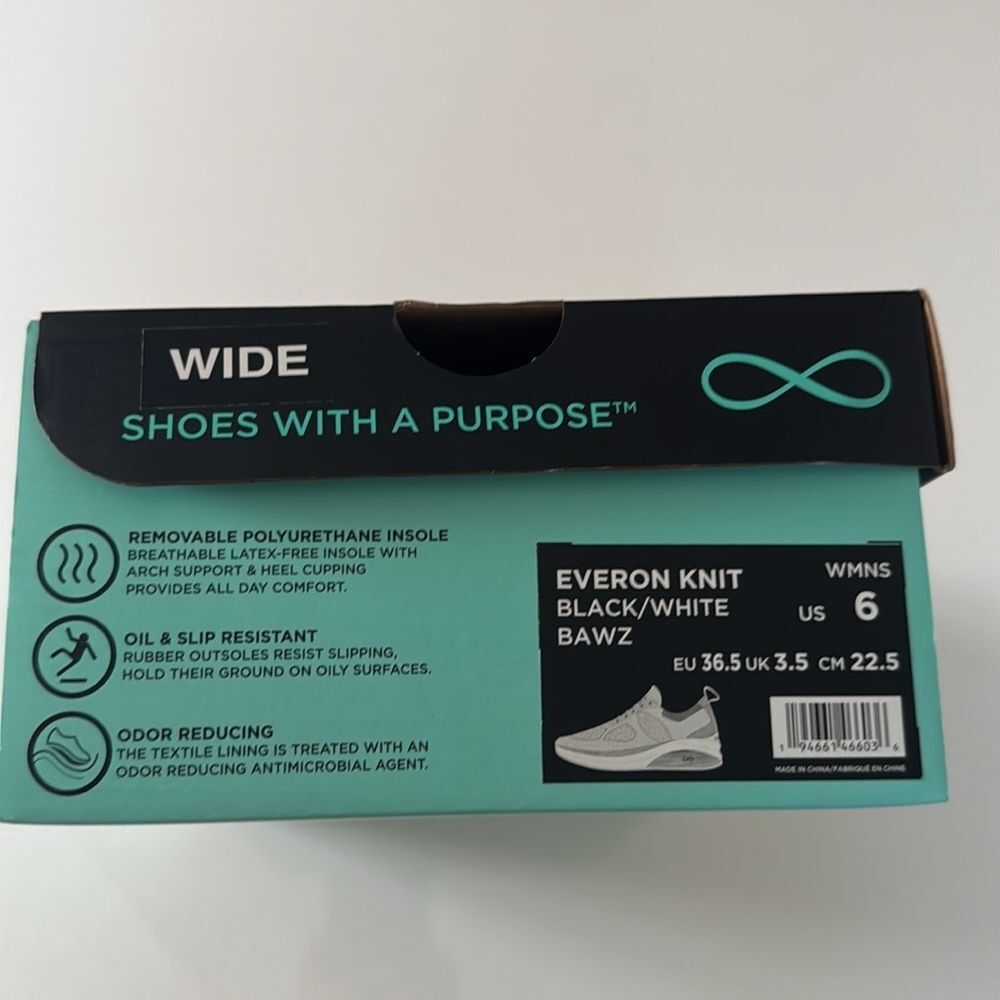 Nursing Shoes Womens 6 Wide Black Infinity By Cherokee - Picture 5 of 5
